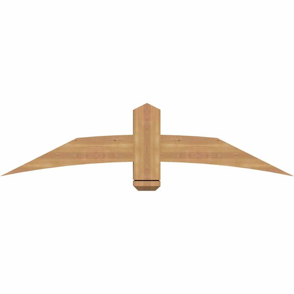 Ekena Millwork Bellingham Timber Gable Bracket, Western Red Cedar, 60"W x 15"H x 3 1/2"D x 5 1/2"F, 6/12 Pitch GBW060X15X0406BEL00SWR - main